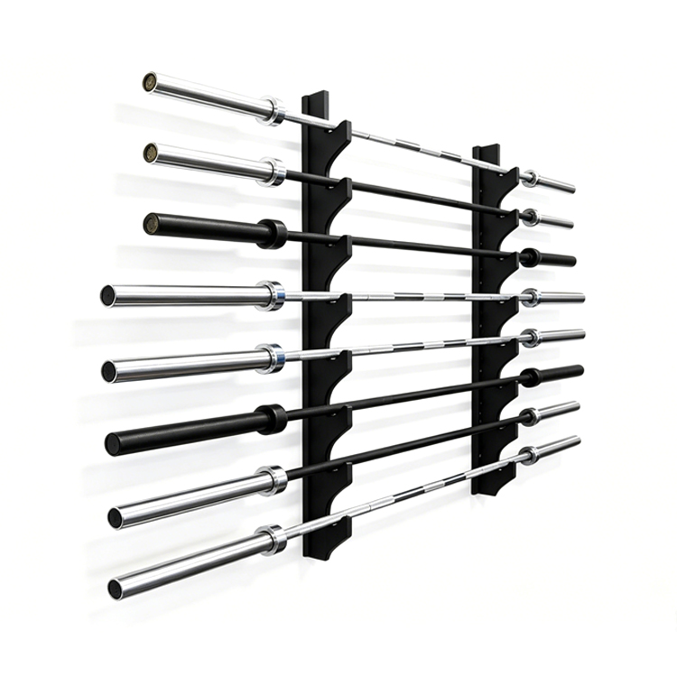 Wall-Mounted Barbell Rack (8-Bar Capacity)