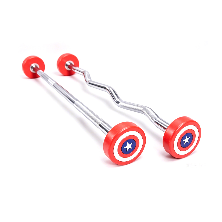 Captain America CPU-Coated Solid Steel Fixed Barbell (kg) Captain America CPU-Coated Solid Steel Fixed Barbell (kg)