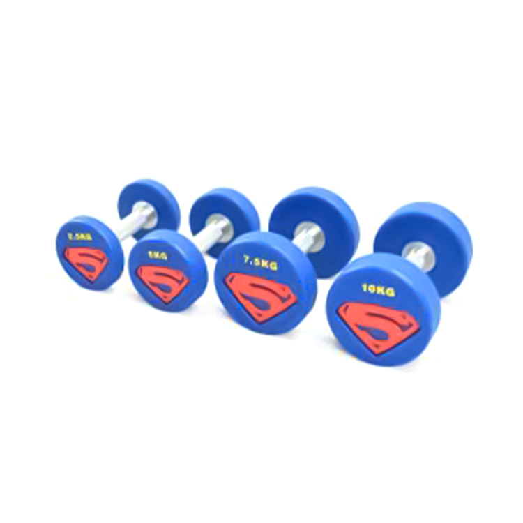 Superman CPU-Coated Solid Steel Dumbbell (kg)