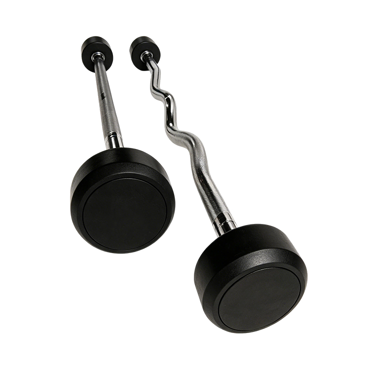 Rubber-Encased Round-Head Fixed Barbells (Cast Iron Core) (kg) – Custom Logo Available Rubber-Encased Round-Head Fixed Barbells (Cast Iron Core) (kg) – Custom Logo Available
